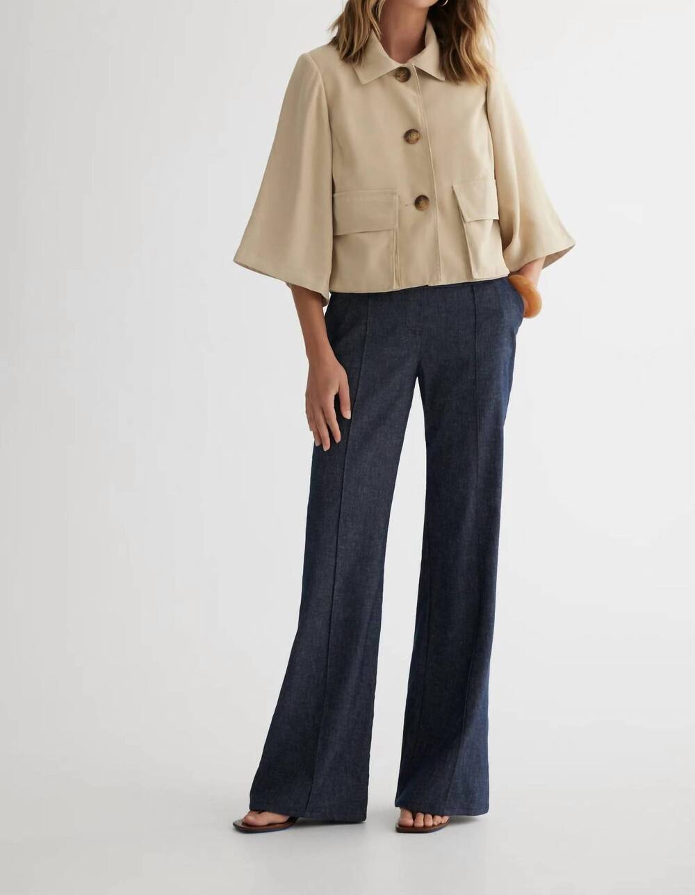 NEW IRIS SETLAKWE cape jacket in sand